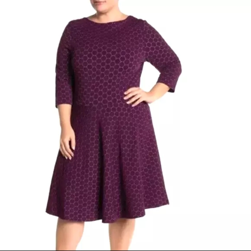 *NWT* Leota Circle Pattern Knee Length Dress Size 2L ( 18 - 20 )